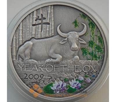 Монета Ниуэ 1 доллар 2008 BU Серебро Год Быка 2009  арт. 14320