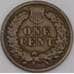 США монета 1 цент 1891 КМ90а F арт. 43888