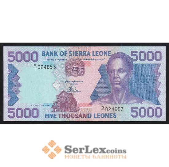 Сьерра-Леоне 5000 леоне 1993 Р21а UNC арт. 52153