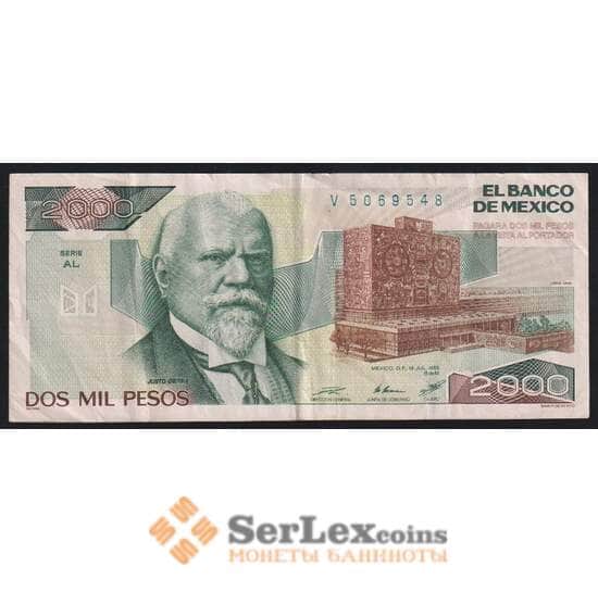 Мексика 2000 песо 1985 Р86а VF арт. 53235