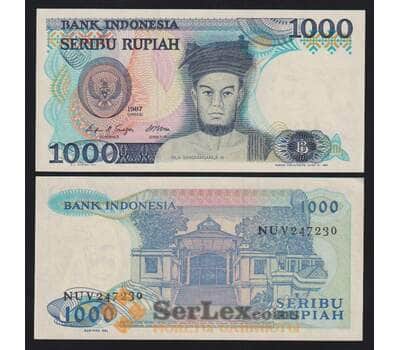 Индонезия 1000 рупий 1987 Р124 aUNC арт. 54652