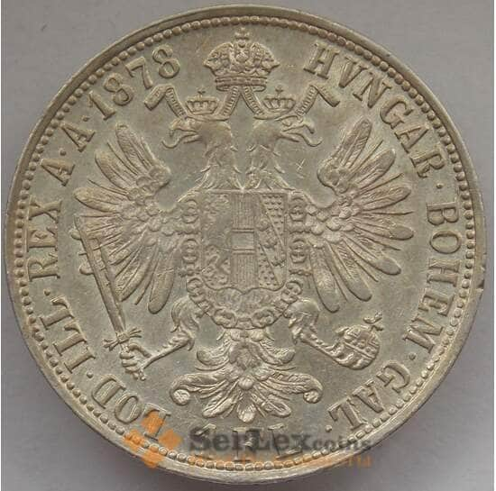 Австрия 1 флорин 1878 А КМ2222 UNC Серебро (J05.19) арт. 14840