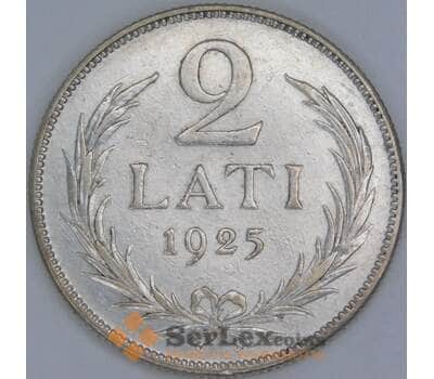 Латвия 2 лата 1925 КМ8 XF арт. 56907