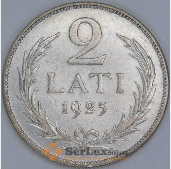 Латвия 2 лата 1925 КМ8 XF арт. 56907