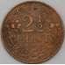Монета Нидерландские Антиллы 2 1/2 цента 1959 КМ5 VF арт. 23699