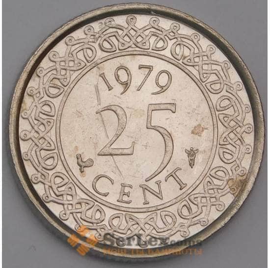 Суринам монета 25 центов 1979 КМ14а XF арт. 41476