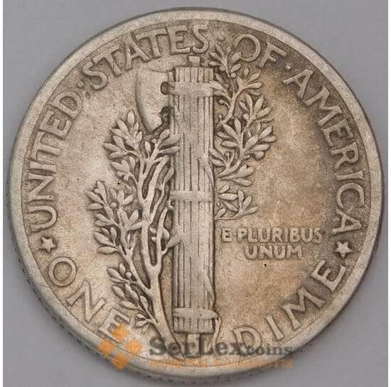 США монета 1 дайм 1938 КМ140 XF арт. 44552