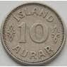 Исландия 10 эйре 1929 КМ1 VF арт. 7383