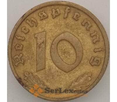 Монета Германия 10 пфеннигов (рейхспфеннигов) 1937 D КМ92 VF арт. 18880