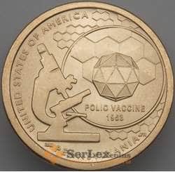 США 1 доллар 2019 UNC D Инновации №3 Вакцина против полиомиелита  арт. 18662