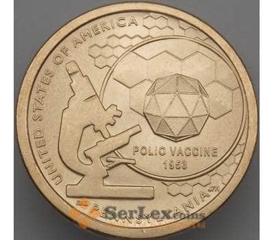 Монета США 1 доллар 2019 UNC D Инновации №3 Вакцина против полиомиелита  арт. 18662