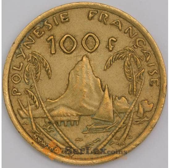 Французская Полинезия монета 100 франков 2008 КМ14а XF арт. 43934