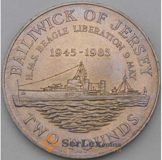 Джерси 2 фунта 1985 КМ64 UNC арт. 28187
