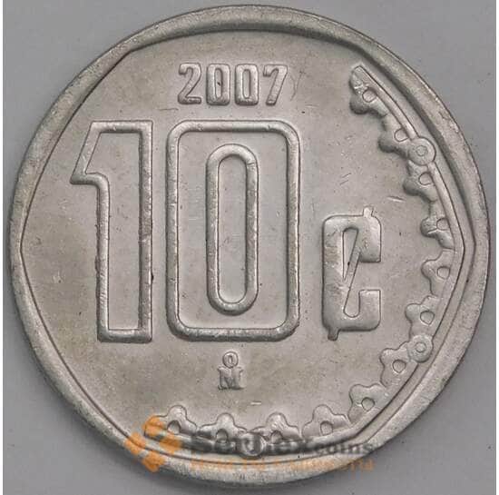 Мексика монета 10 сентаво 2007 КМ547 UNC арт. 41951