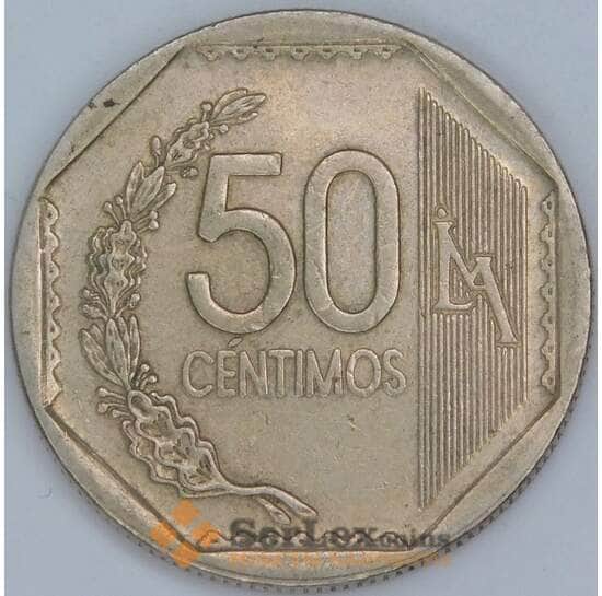 Перу 50 сентимо 2007 КМ307.4 XF арт. 57663 Перу 50 сентимо 2007 КМ307.4 XF арт. 57663