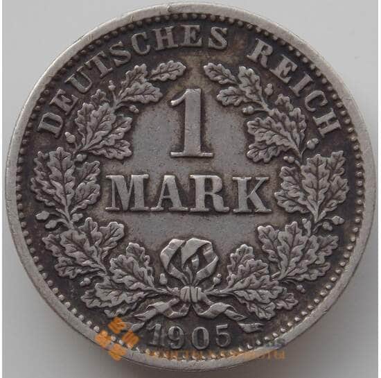 Германия 1 марка 1905 D КМ14 VF арт. 12154