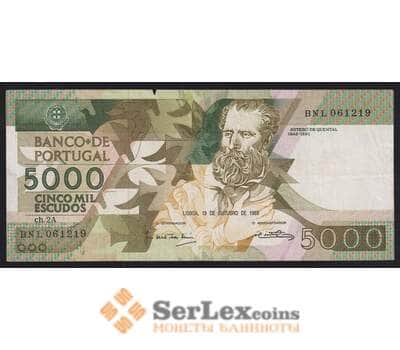 Банкнота Португалия 5000 эскудо 1989 Р184 XF- арт. 39181