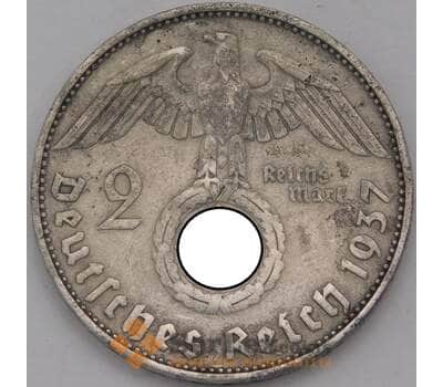 Монета Германия 2 марки 1937 Е КМ487 F арт. 37560