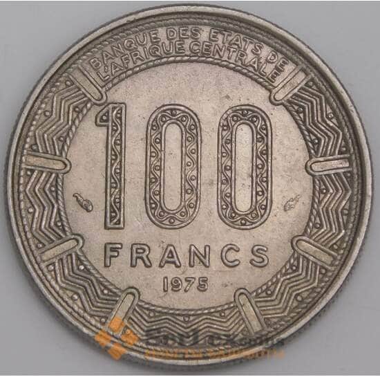 Чад монета 100 франков 1975 КМ3 aUNC арт. 45888