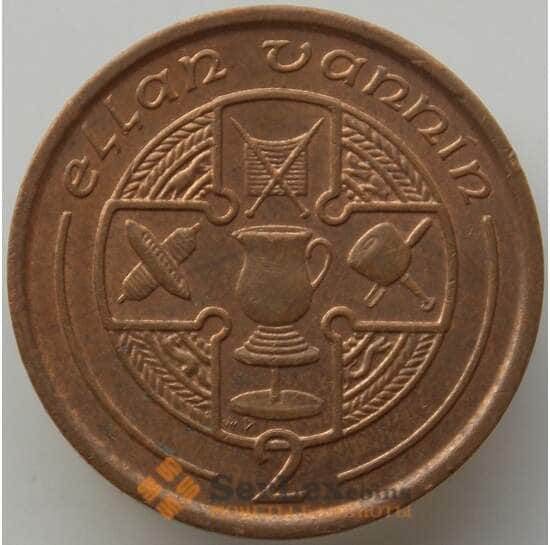 Мэн остров 2 пенса 1988 КМ208 AU арт. 13931