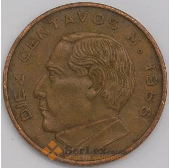 Мексика монета 10 сентаво 1966 КМ433 XF  арт. 41927