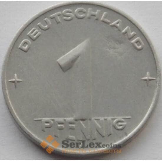 Германия (ГДР) 1 пфеннинг 1952 КМ5 XF (БАМ) арт. 9803