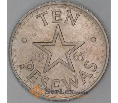 Монета Гана 10 песева 1965 КМ9 XF арт. 9348