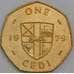 Монета Гана 1 седи 1979 КМ19 aUNC арт. 9347