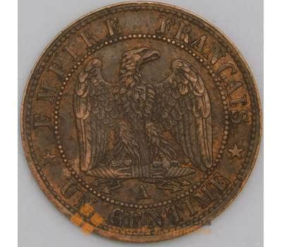 Франция монета 1 сантим 1862 А КМ795 АU арт. 44720