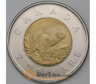 Монета Канада 2 доллара 2006 КМ631 XF 10 лет с начала чекана монет 2 доллара арт. 23827