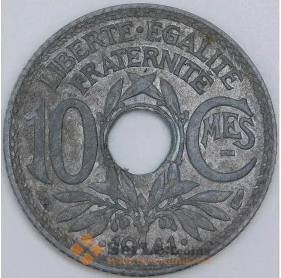Франция 10 сантимов 1941 КМ895 XF арт. 57369
