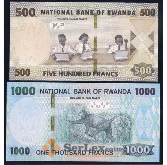Руанда набор банкнот 500 и 1000 франков 2019 (2 шт.) UNC арт. 42506