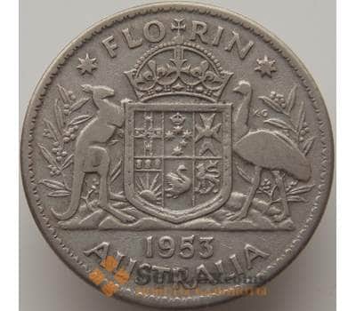Монета Австралия 1 флорин 1953 КМ60 VF- арт. 9283