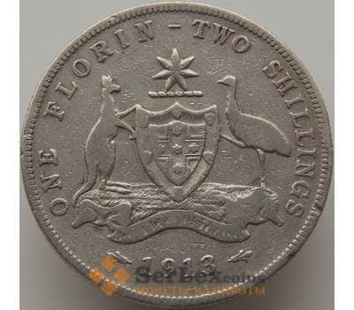 Монета Австралия 1 флорин 1913 КМ27 F-VF арт. 9292