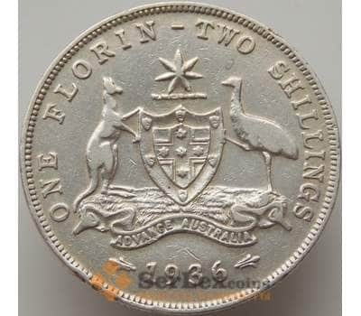 Монета Австралия 1 флорин 1936 КМ27 VF- арт. 9291