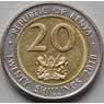 Кения монета 20 шиллингов 2010 КМ36 аUNC арт. 8108