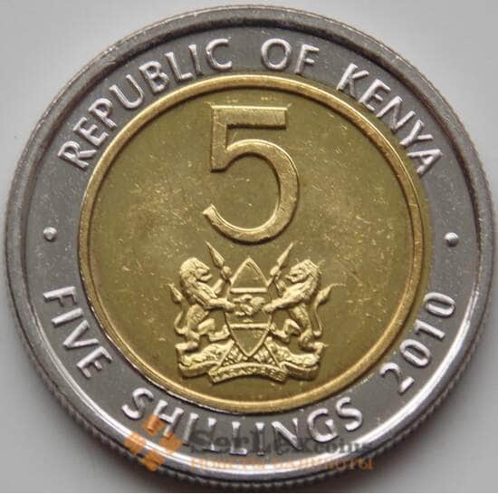Кения 5 шиллингов 2010 КМ37 UNC арт. 8110