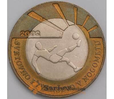Словения монета 500 толаров 2002 КМ45 XF-AU Футбол  арт. 42334