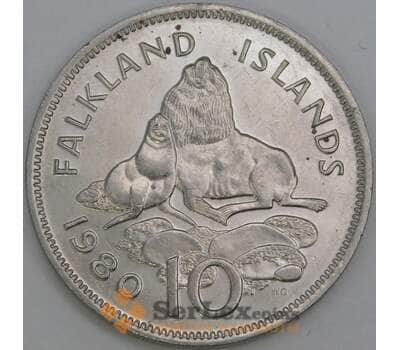 Монета Фолклендские острова 10 пенсов 1980 КМ5.1 XF Морской лев арт. 38801