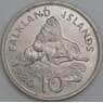 Фолклендские острова 10 пенсов 1980 КМ5.1 XF Морской лев арт. 38801