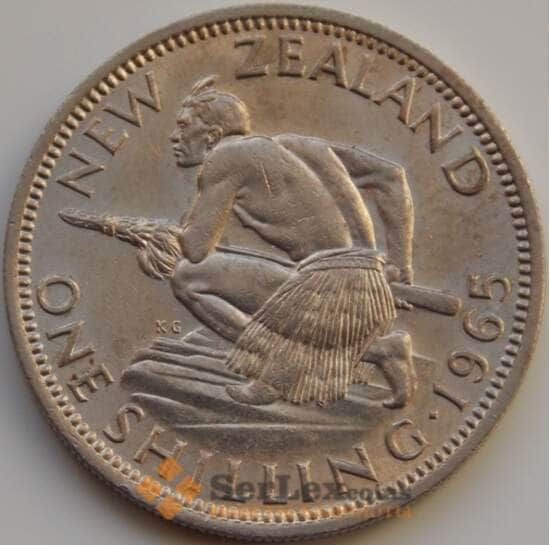 Новая Зеландия 1 шиллинг 1956-1965 КМ27.2 aUNC арт. 8455