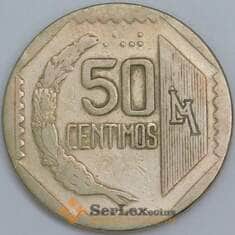 Перу 50 сентимо 1993 КМ307.1 F-VF арт. 57671