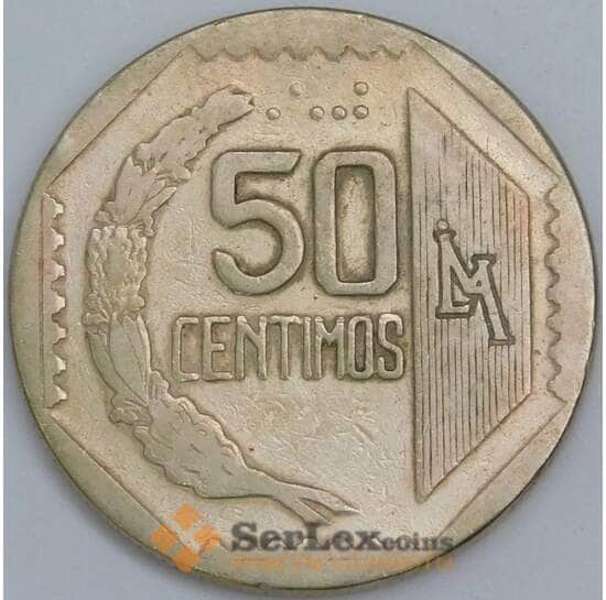 Перу 50 сентимо 1993 КМ307.1 F-VF арт. 57671 Перу 50 сентимо 1993 КМ307.1 F-VF арт. 57671