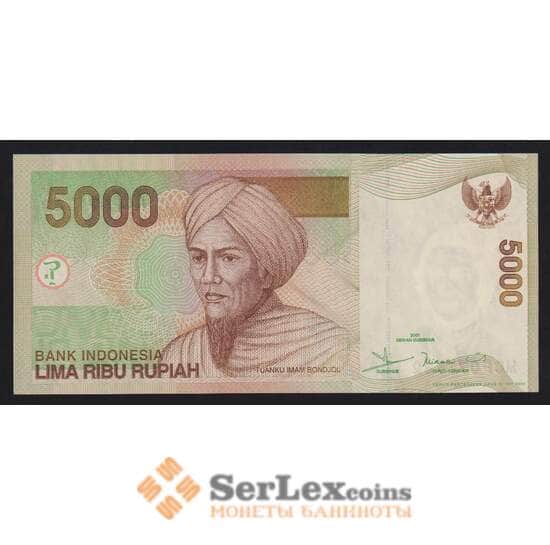 Индонезия 5000 рупий 2001 (2001) Р142а UNC арт. 54651