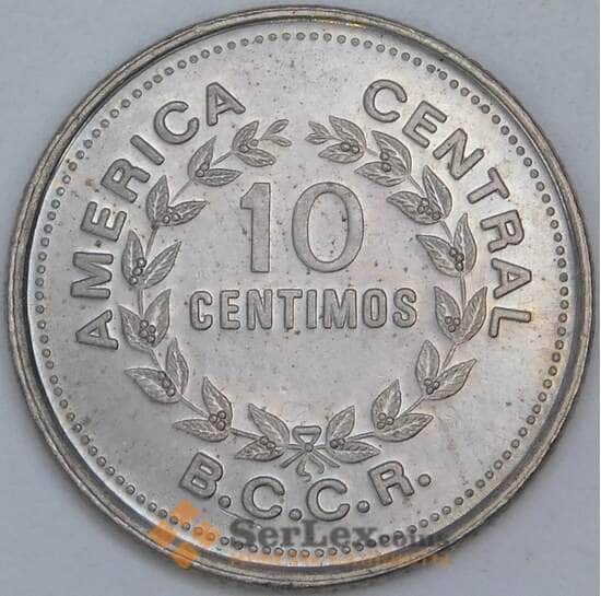 Коста-Рика 10 сентимо 1976 КМ185.2 aUNC арт. 57234
