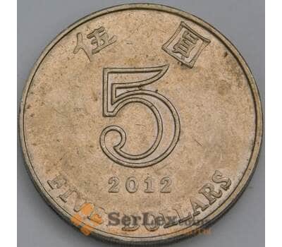 Монета ГонКонг 5 долларов 2012 КМ65 XF арт. 38710
