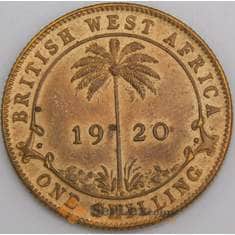 Британская Западная Африка монета 1 шиллинг 1920 КМ12а VF арт. 45866