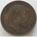Монета Великобритания 1 пенни 1902 КМ794 XF Эдуард VII (J05.19) арт. 16698