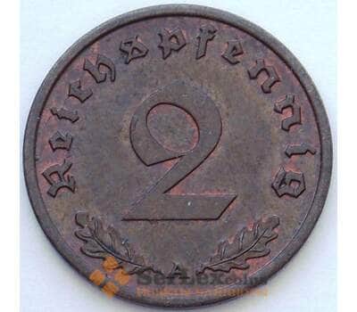 Монета Германия 2 пфеннига (рейхспфеннига) 1939 А КМ90 AU (J05.19) арт. 16796