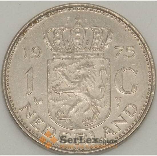Нидерланды 1 гульден 1975 КМ184а XF Королева Юлиана (J05.19) арт. 17773